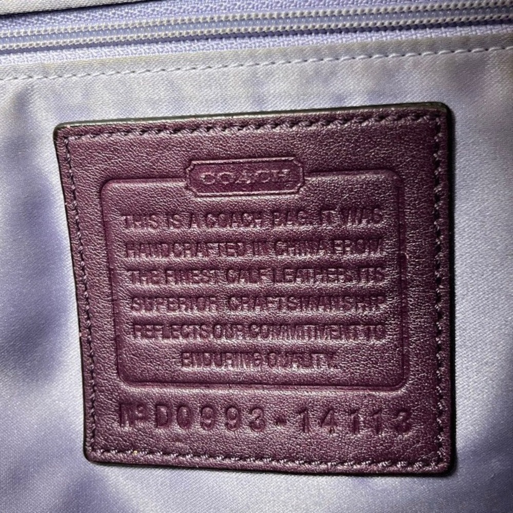Coach‎ Burgundy Patent Leather Chain Hobo Convertible Shoulder Crossbody Bag - Picture 3 of 16